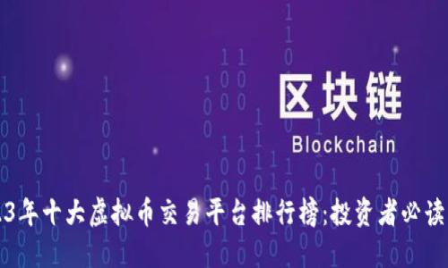 2023年十大虚拟币交易平台排行榜：投资者必读指南